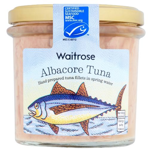 Picture of Waitrose Albacore Tuna Fillet In Spring Water 220g