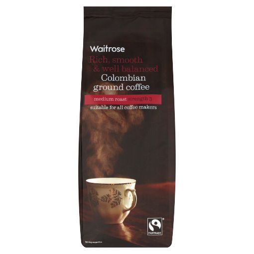 Picture of Waitrose Colombian Ground Coffee Med 454g