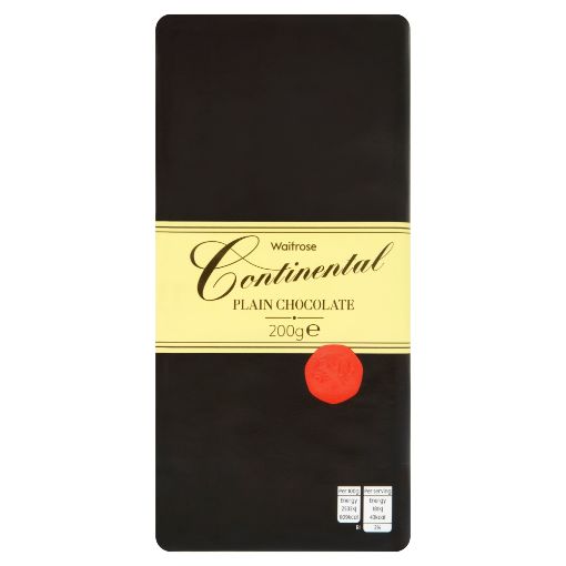 Picture of Waitrose Continental Chocolate Plain 200g