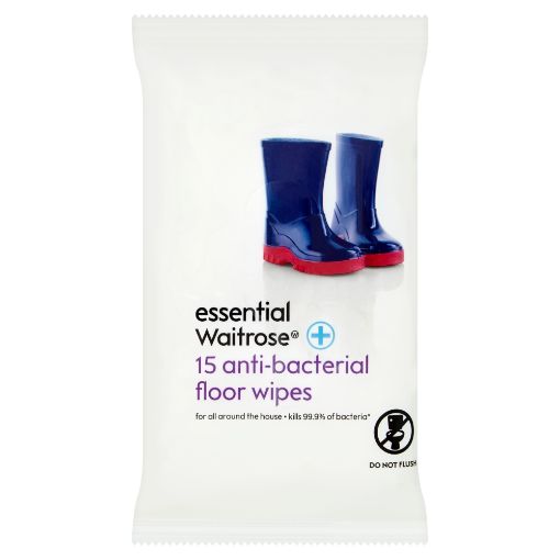 Picture of Waitrose Essential Anti-Bacterial Floor Wipes 15's