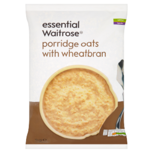 Picture of Waitrose Essential Porridge Oats With Wheatbran 1Kg