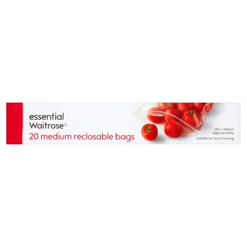 Picture of Waitrose Essential Reclosable Bags Medium 20s