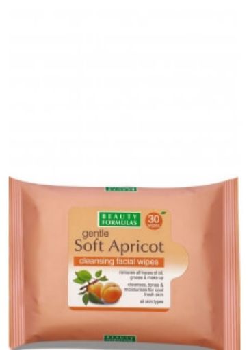 Picture of Beauty Formulas Gentle Apricot Facial Wipes 30s
