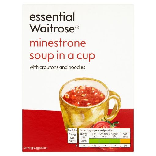 Picture of Waitrose Essential Cup Soup Minestrone 72g