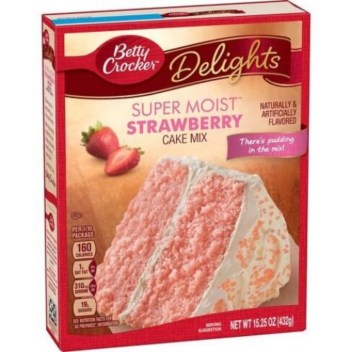 Picture of Betty Crocker Super Moist Strawberry Cake Mix 15.25oz