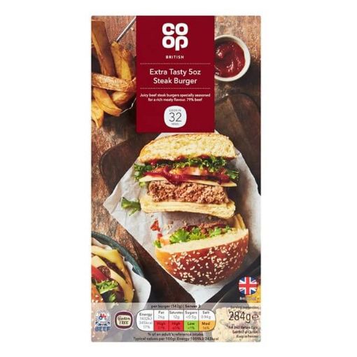Picture of Co-op Extra Tasty 5Oz Steak Burger 284g