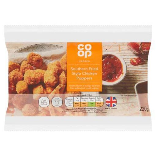 Picture of Co-op Frozen Southern Fried Chicken Poppers 220g