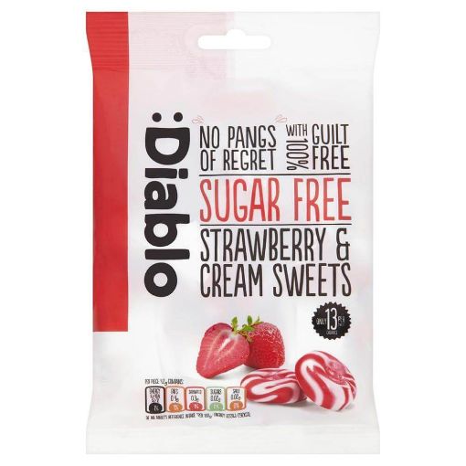 Picture of Diablo Sugar Free Sweets Strawberry & Cream 75g