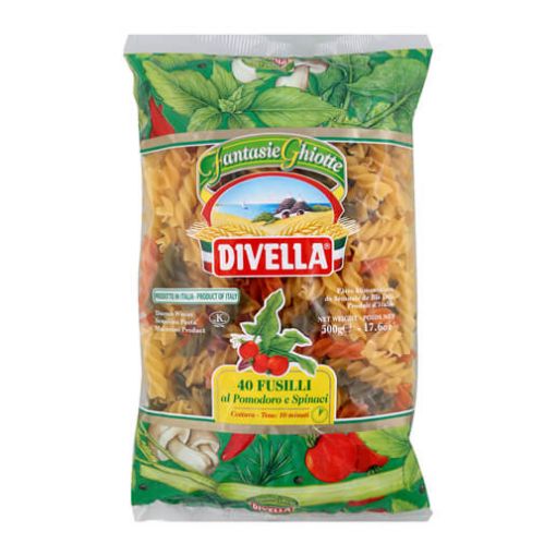 Picture of Divella Fusilli (40) with Tomato and Spinach 500g