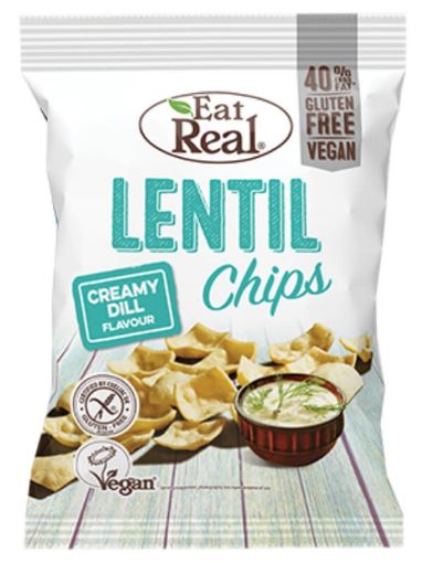 Picture of Eat Real Lentil Creamy Dill Chips 113g