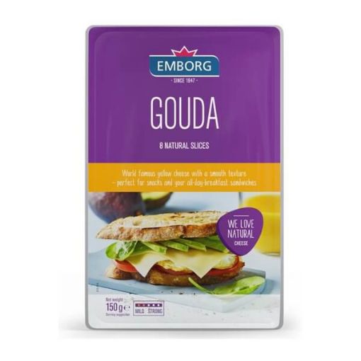 Picture of Emborg Sliced Gouda Cheese 48% 200g