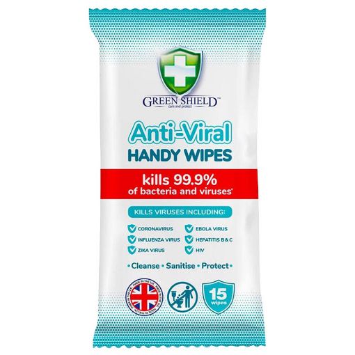 Picture of Greenshield Anti-Viral & Bacterial Wipes 15s