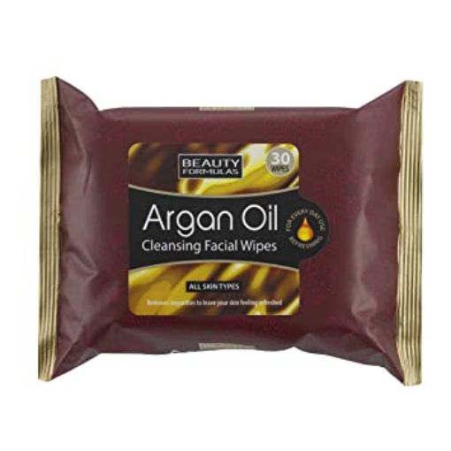 Picture of Beauty Formulas Facial Wipes Argan Oil 30s