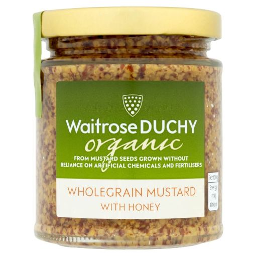 Picture of Waitrose Duchy Organic Whole Grain Mustard With Honey 170g