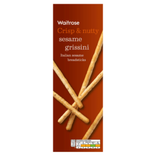 Picture of Waitrose Grissini Breadsticks Sesame Seed 125g