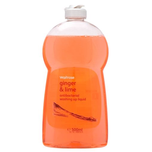 Picture of Waitrose Washing Up Liquid Anti-Bactarial Ginger & Lime 500ml