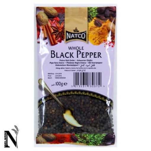 Picture of Natco Black Pepper Whole (Sachet) 100g