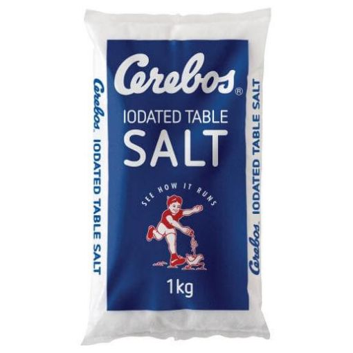 Picture of Cerebos Iodated Table Salt (Blue) Bag 1kg