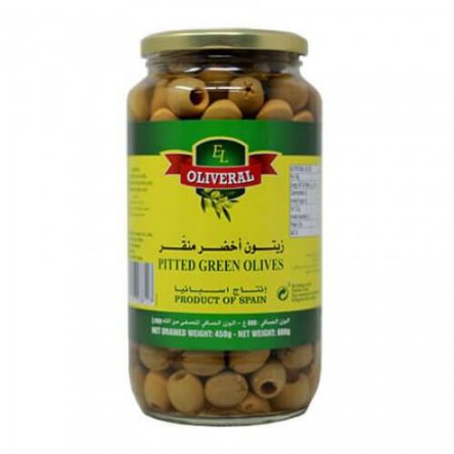 Picture of Oliveral Green Pitted Olives 900g