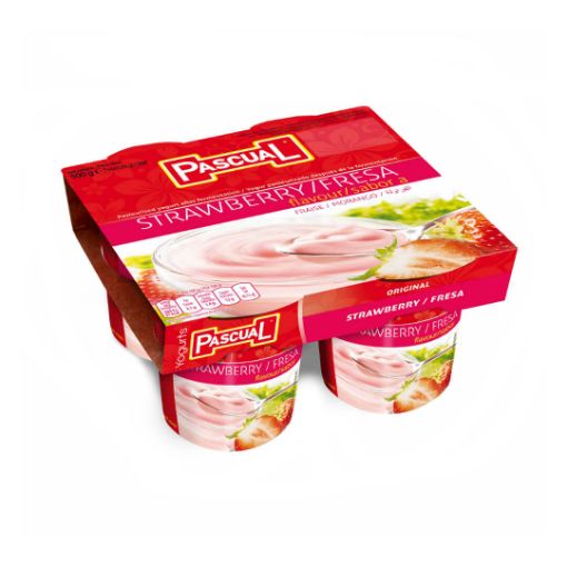 Picture of Pascual Flavoured Yogurt Strawberry 125gX4