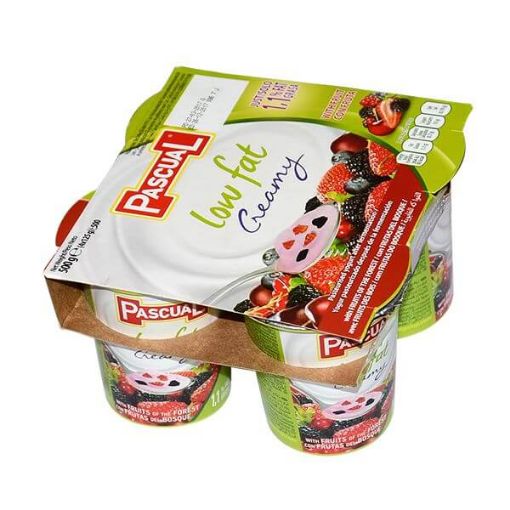 Picture of Pascual Low Fat Creamy Yogurt Fruit Of The Forest 125gX4