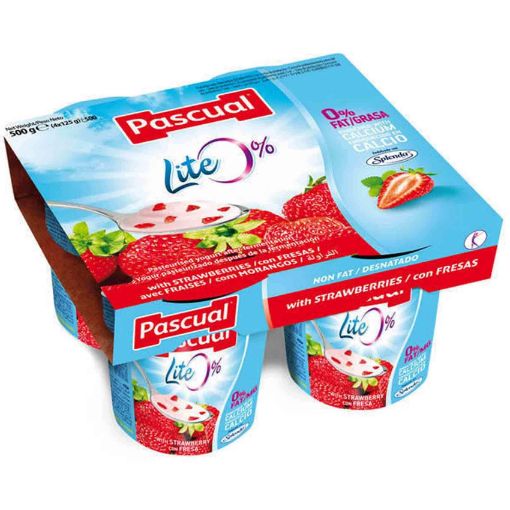 Picture of Pascual Zero Fat Lite Yogurt Strawberry 125gX4