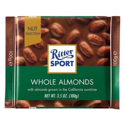 Picture of Ritter Sport Whole Almond Green100g