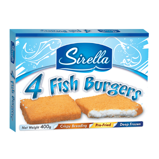 Picture of Sirella Breaded 4 Fish Burgers 400g