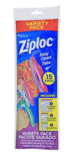 Picture of Ziploc Pouch Variety Bags 15s