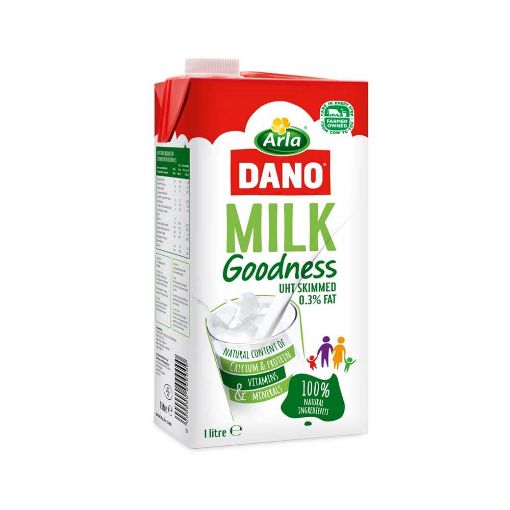 Picture of Dano UHT No Cream Milk 0.3% Fat 1ltr
