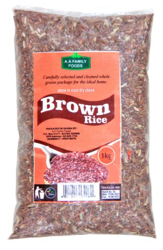 Picture of A A Family Foods Unpolished Brown Rice 1kg