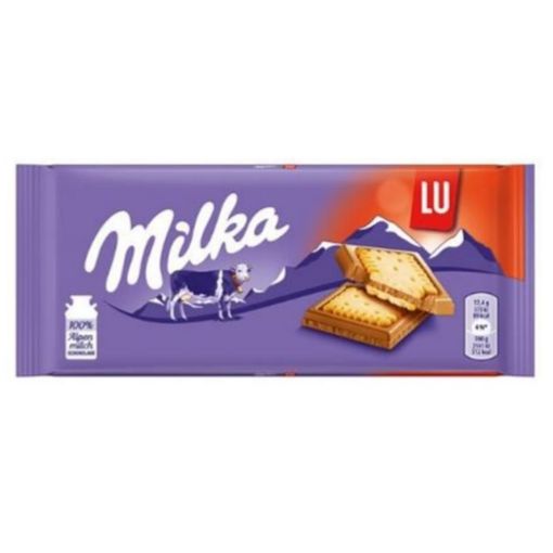 Picture of Milka Alpine Chocolate Bar with LU Biscuit 87g