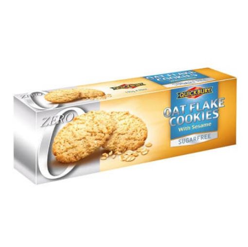 Picture of Quickbury Oat Flakes Cookies Sugar Free 135g
