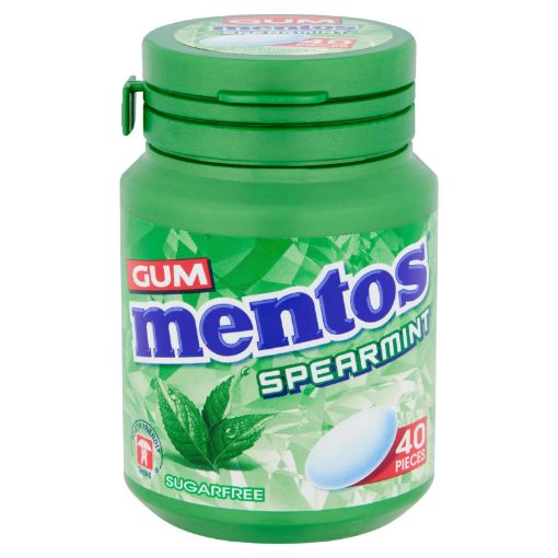 Picture of Mentos Green Gum Bottle Peppermint 40s (U.K)