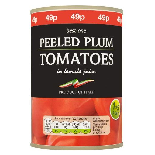 Picture of Best-One Plum Tomatoes 400g