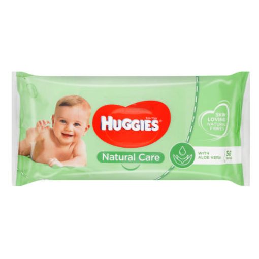 Picture of Huggies Baby Wipes Natural Care Aloe Vera 56s