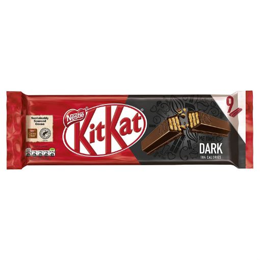 Picture of Nestle Kit Kat Dark Chocolate 2 Finger 9 Pk 186.3g