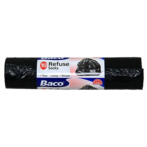Picture of Baco Bin Liners Dt (10s) Refuse Sacks 90L 1