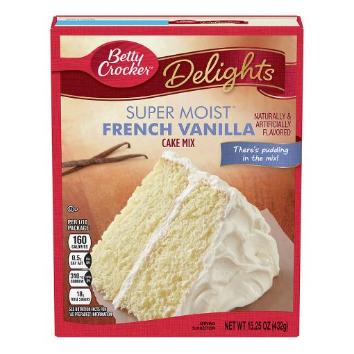 Picture of Betty Crocker Delights Super Moist Cake Mix French Vanilla 15.25oz