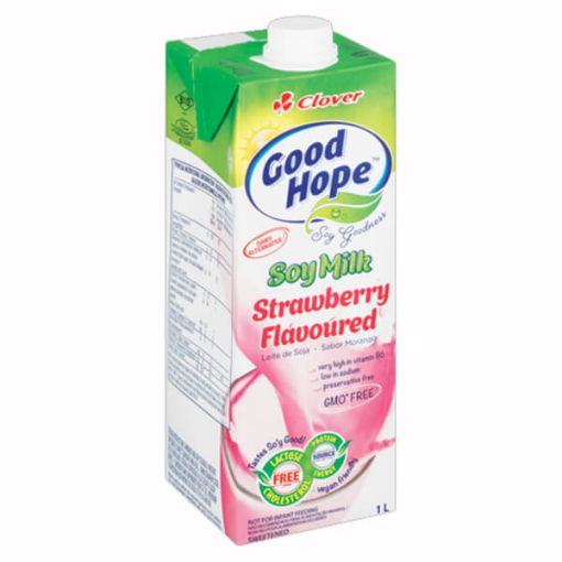 Picture of Clover Good Hope Soy Milk Strawberry 1L