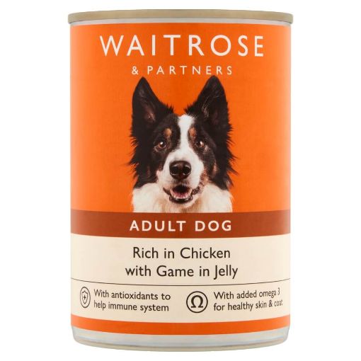 Picture of Waitrose Dog Food Chicken & Game Chunks In Jelly 400g