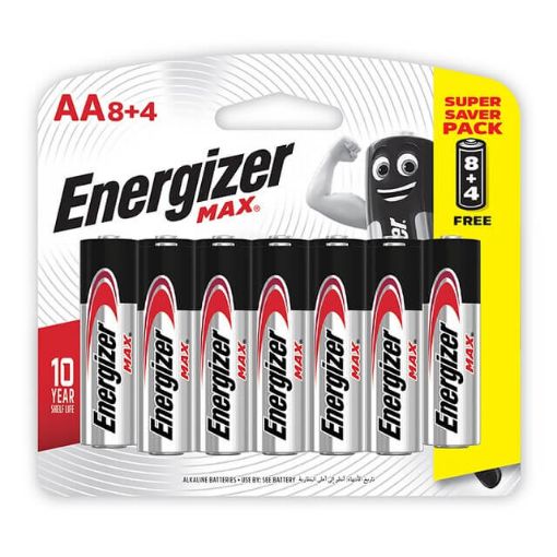 Picture of Energizer Alkaline AA E91 BP 8+4