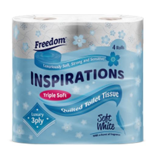 Picture of Freedom Insp. Toilet Roll Soft Quilted White 4s