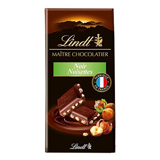 Picture of Lindt Dark Chocolate With Hazelnut 110g