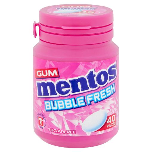 Picture of Mentos Pink Gum Bottle Bubble Fresh 40s (U.K)