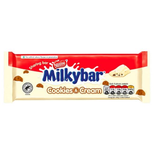 Picture of Nestle Cookies&Cream MilkyBar Choc Bar 90g