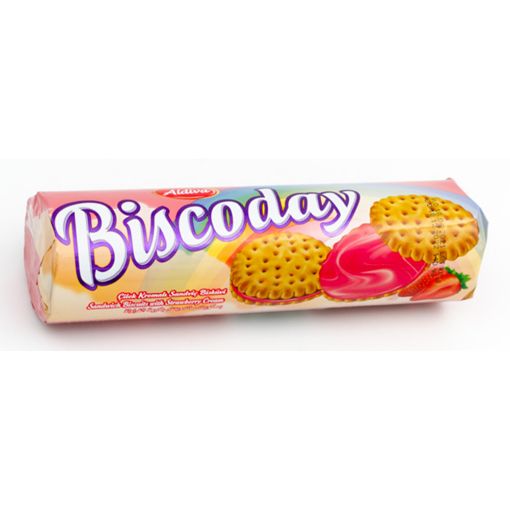 Picture of Aldiva Biscoday Sandwich Biscuit With Strawberry Cream