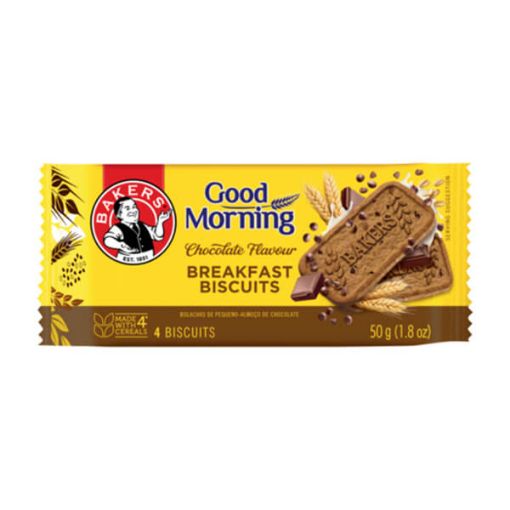 Picture of Bakers Good Morning 4 Chocolate Biscuits  50g	
