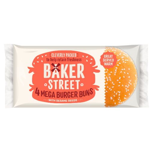 Picture of Baker Street Mega Burger Buns 4s