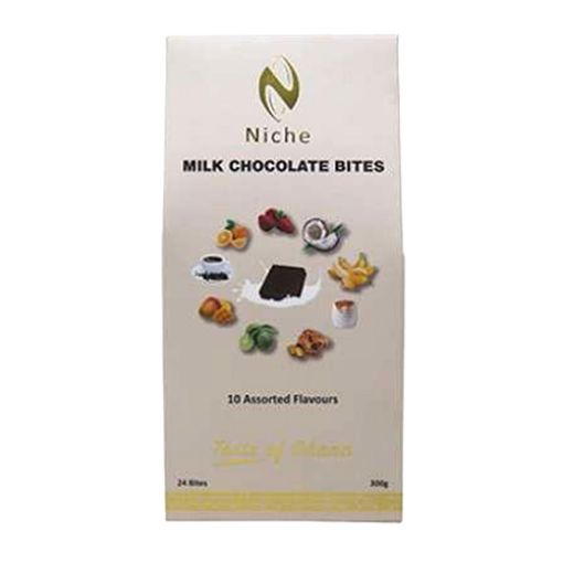 Picture of Niche Milk 24 Choc Bites 10 Asstd. Flavours 300g